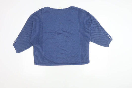 Poetry Women's Blue Knit Jumper Size 12