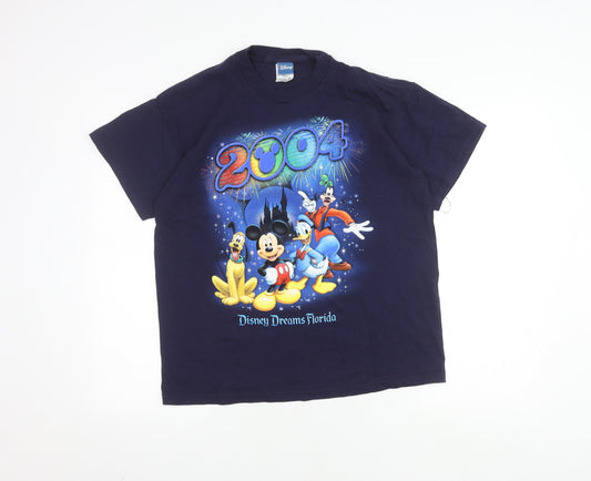 Disney Blue Character Graphic T-Shirt, XL, Vintage