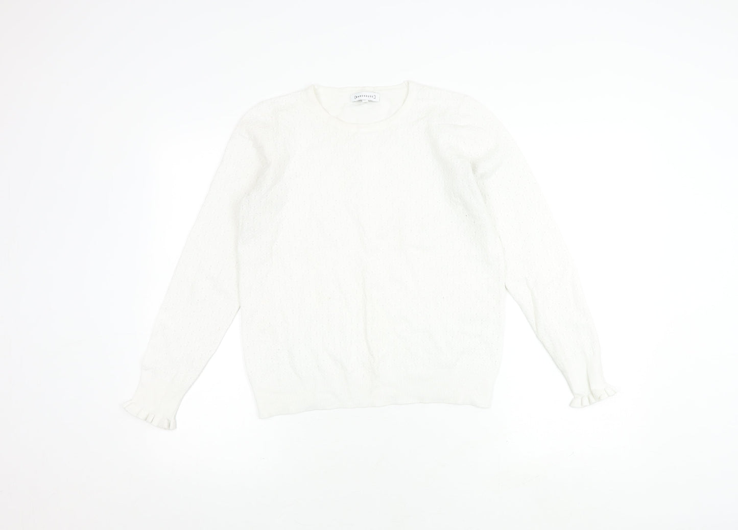Warehouse Women’s White Pullover Jumper Size 12