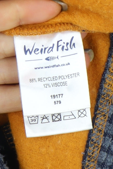 Weird Fish Women's Orange Mock Neck Sweatshirt Size 10
