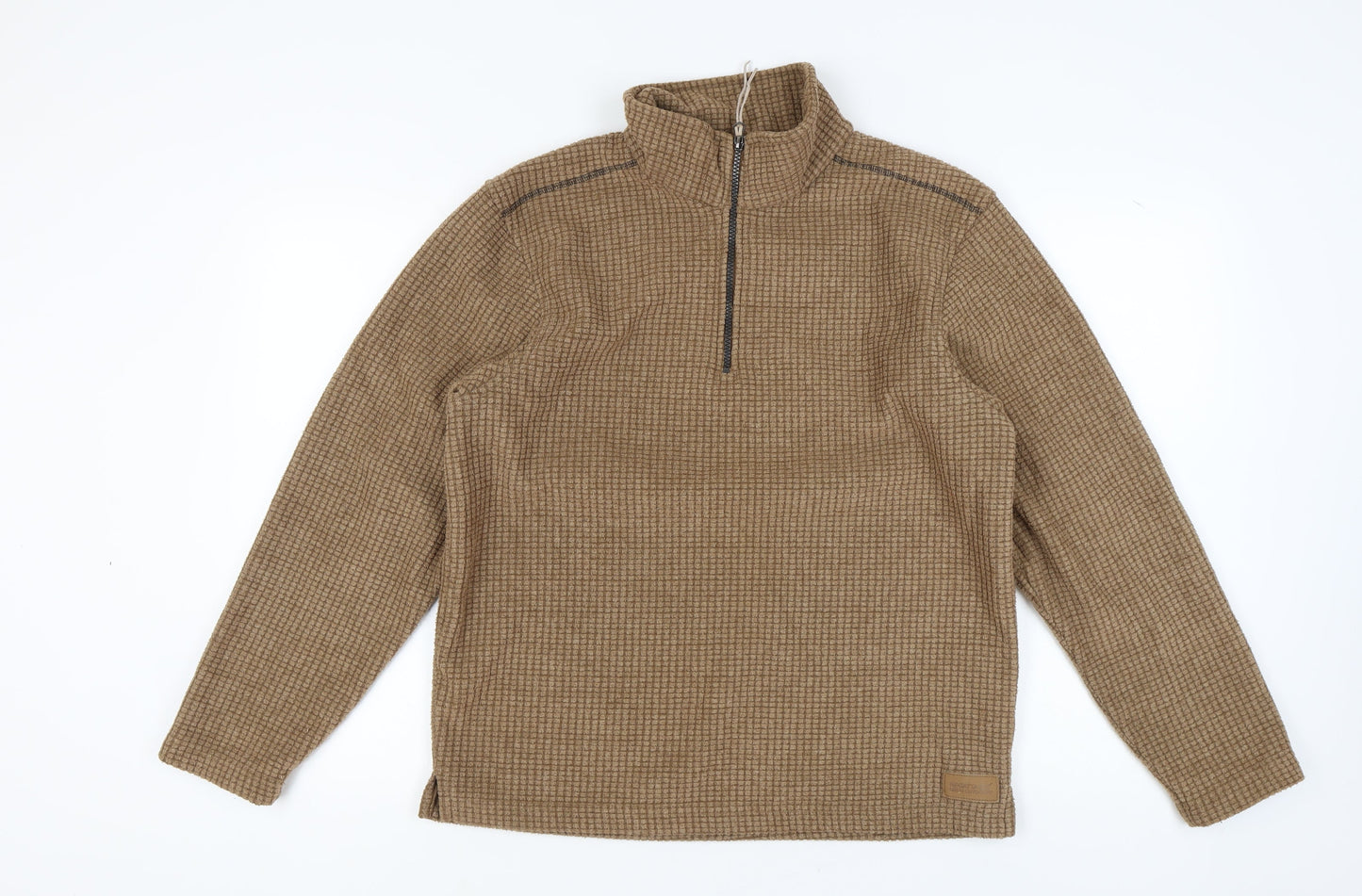 Regatta Men's Brown 1/4 Zip Geometric Sweatshirt L
