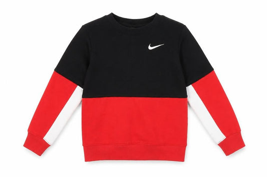 Nike Boys Colourblock Sweatshirt 5-6Y Black Red White Pullover