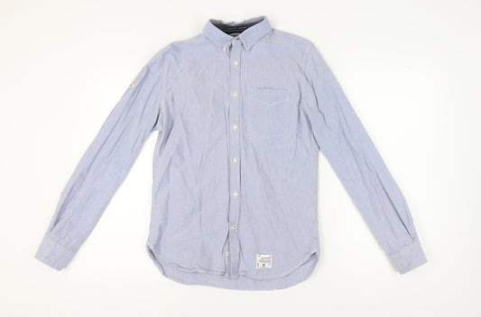 SuperDry Men's Blue Oxford Vintage Button-Up Shirt