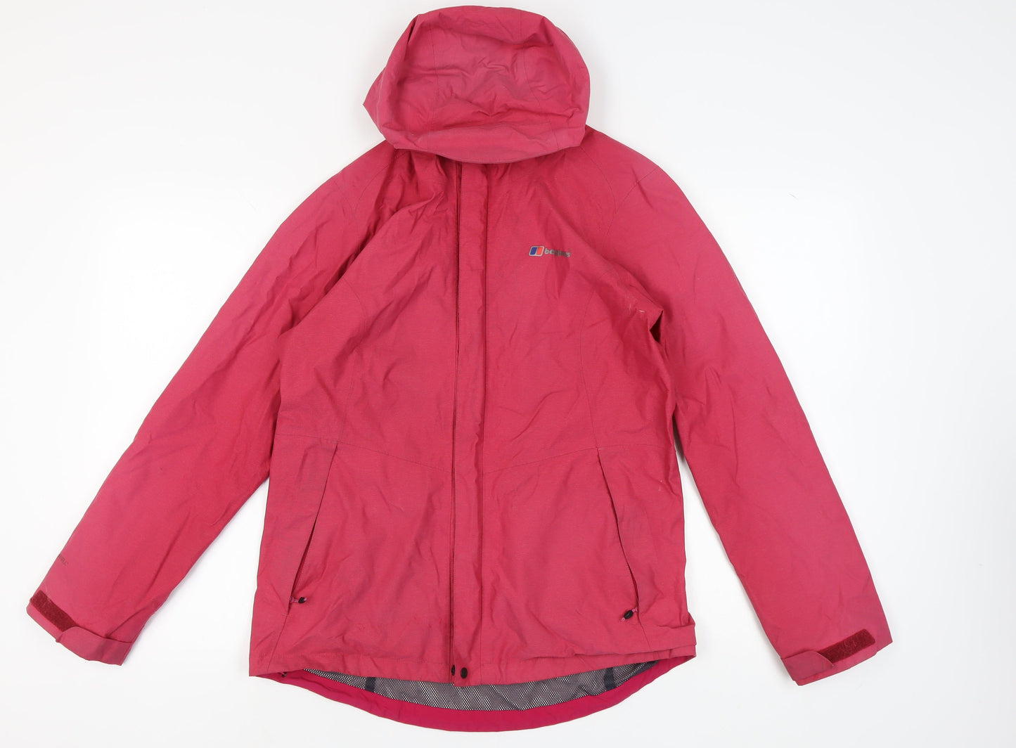 Berghaus Women's Red Hooded Waterproof Jacket Size 14