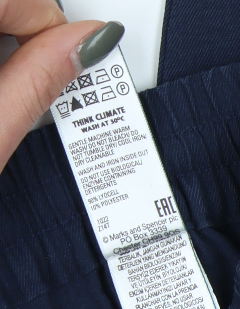 Marks and Spencer Women's Blue Relaxed Trousers
