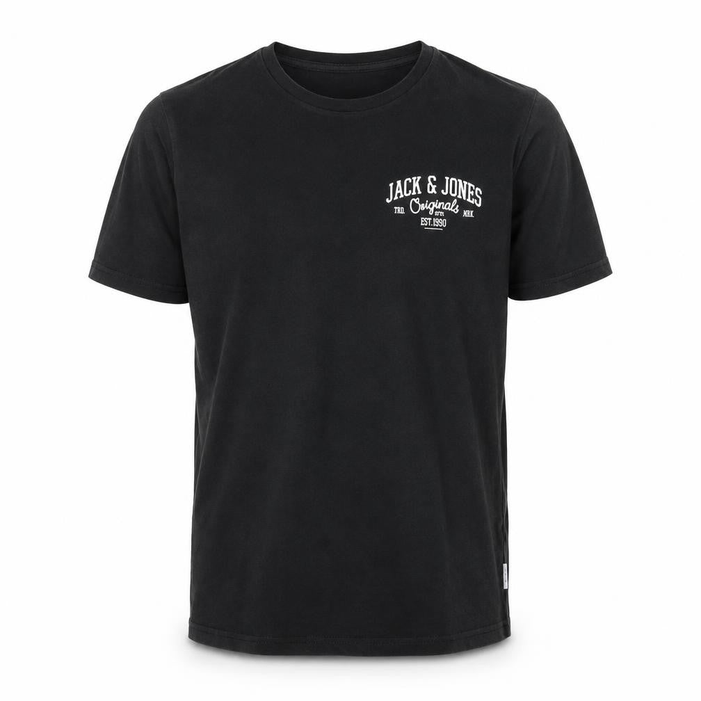 Mens UK Size L JACK & JONES Black  Cotton T-Shirt