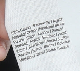 Jack & Jones Men's Black Cotton T-Shirt, Size L, Short Sleeve