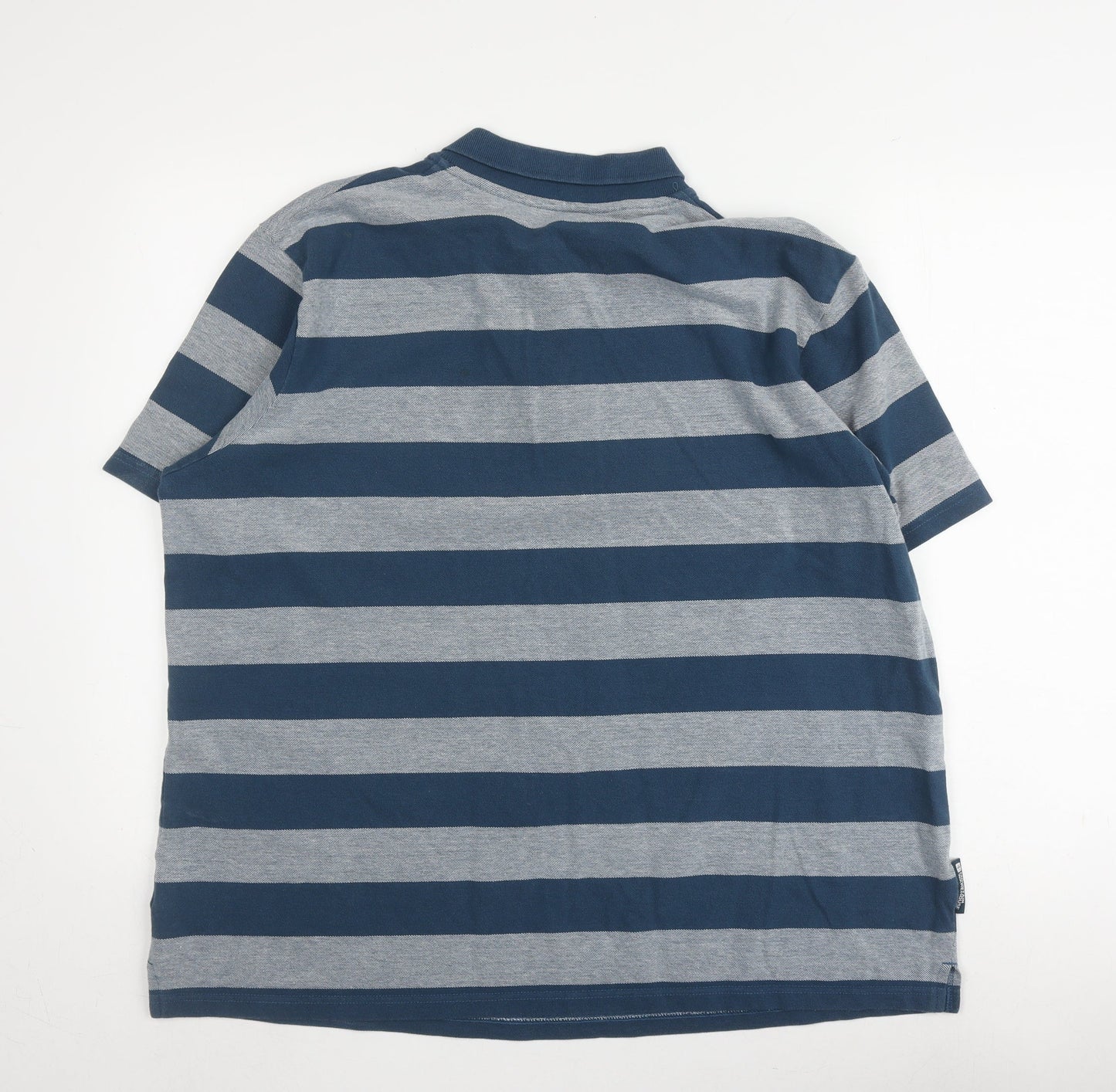 Mountain Warehouse Men's 2XL Blue Striped Polo Shirt