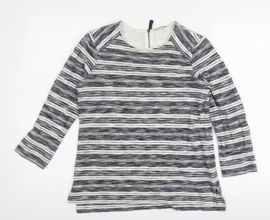 Hobbs Women's Striped T-Shirt, Black/White, Size S