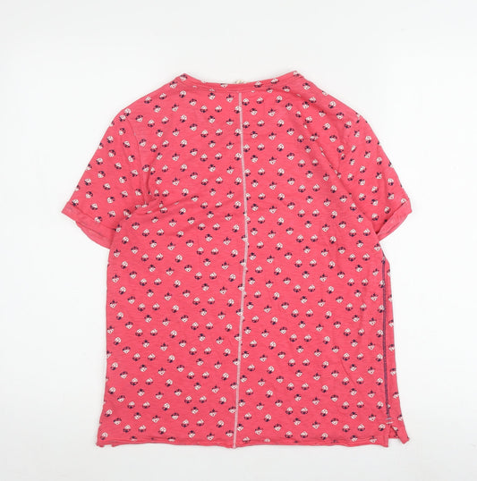 White Stuff Women's Pink Floral T-Shirt, Size 8