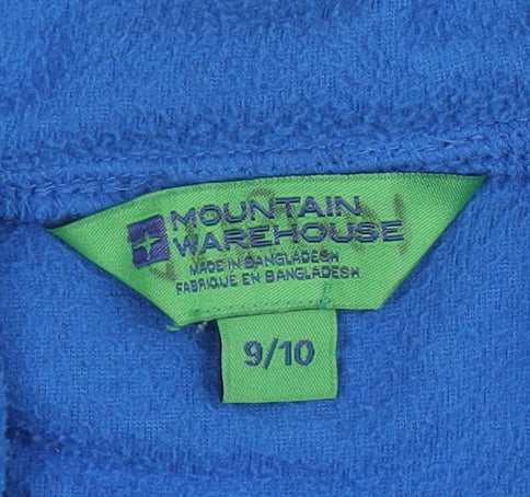Mountain Warehouse Boys Blue Fleece Hoodie, Pullover, 9-10 Years
