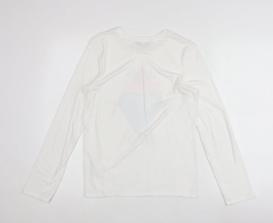 Soulcal & Co Boys White Long Sleeve Graphic Print T-Shirt 13 Years
