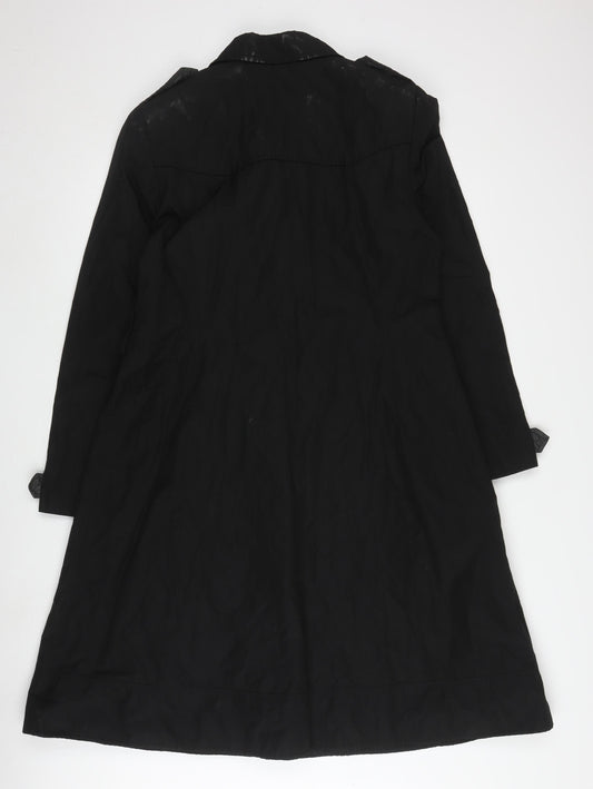 Laura Ashley Women's Black Trench Coat Size 14