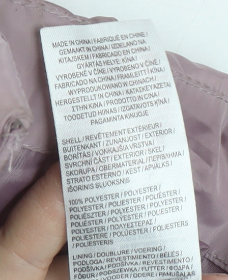 Gelert Women's Purple Puffer Jacket, Size 14, Hooded, Long Length