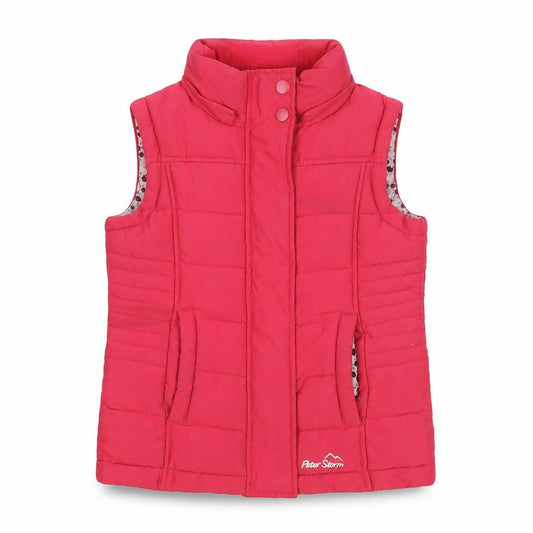 Peter Storm Girls Red Sleeveless Jacket 7-8 Years