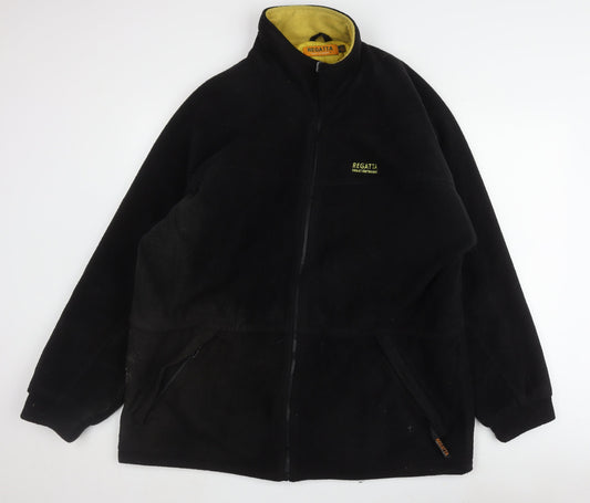 Regatta Men's Black XL Basic Jacket, Stand-Up Collar