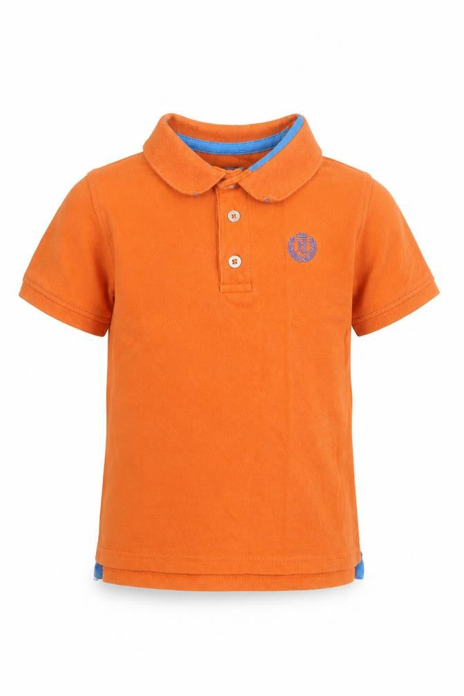 Henri Lloyd Boys Polo Shirt Orange 4-5 Years Casual Logo
