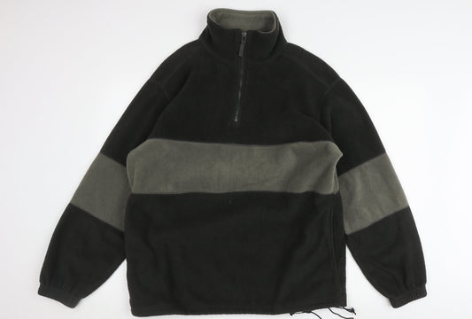 Target Men's Black M Fleece 1/4 Zip Sweatshirt