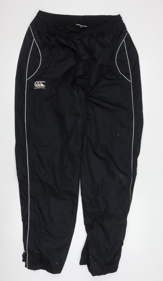 Canterbury Men's Black Rain Trousers, Size L, Reflective Trim
