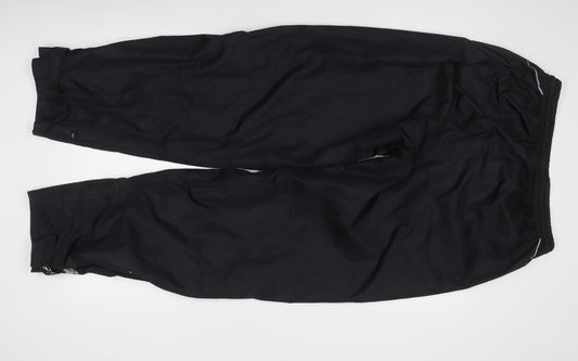 Canterbury Men's Black Rain Trousers, Size L, Reflective Trim