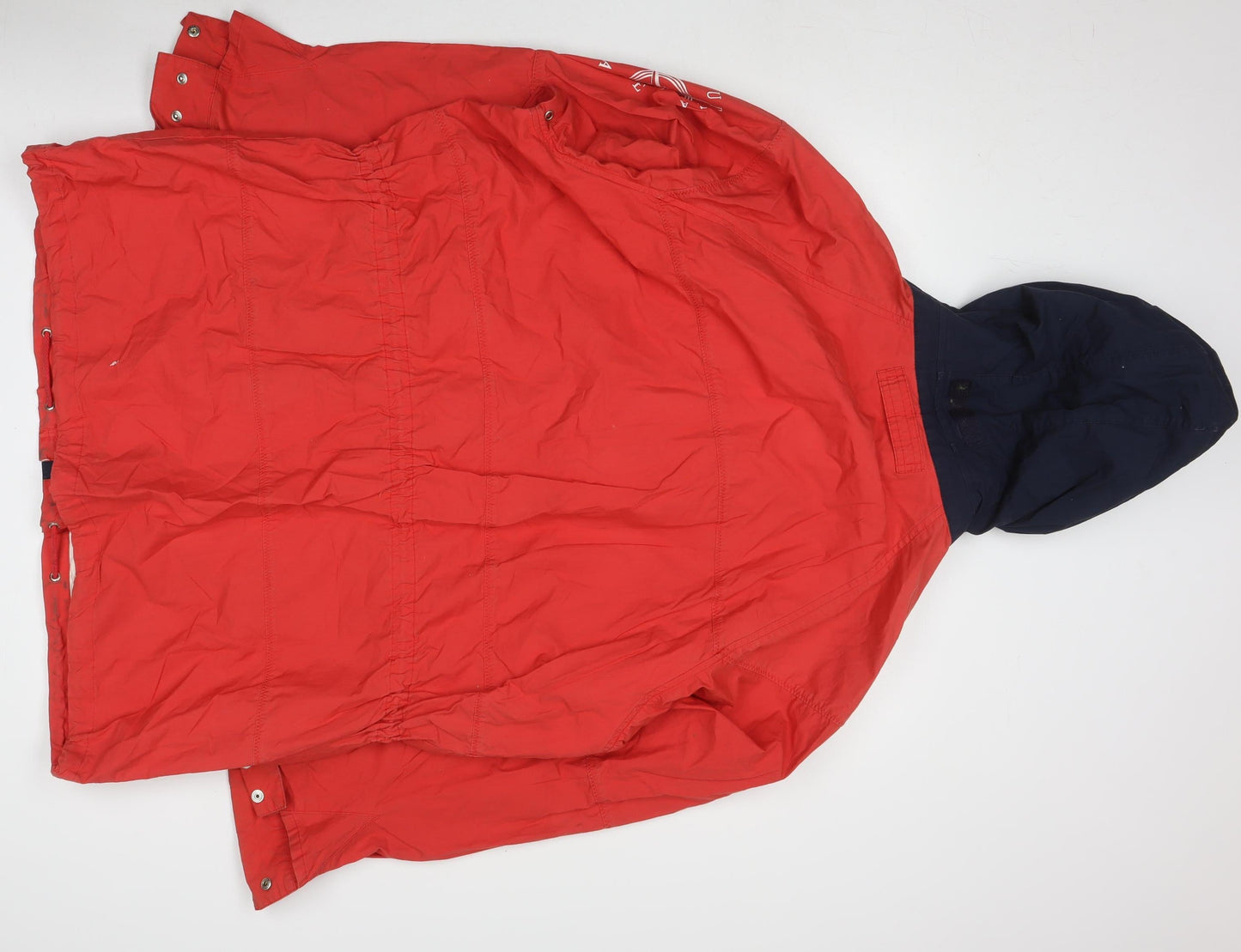 Nautica Men's Red Rain Coat Jacket with Hood Size L