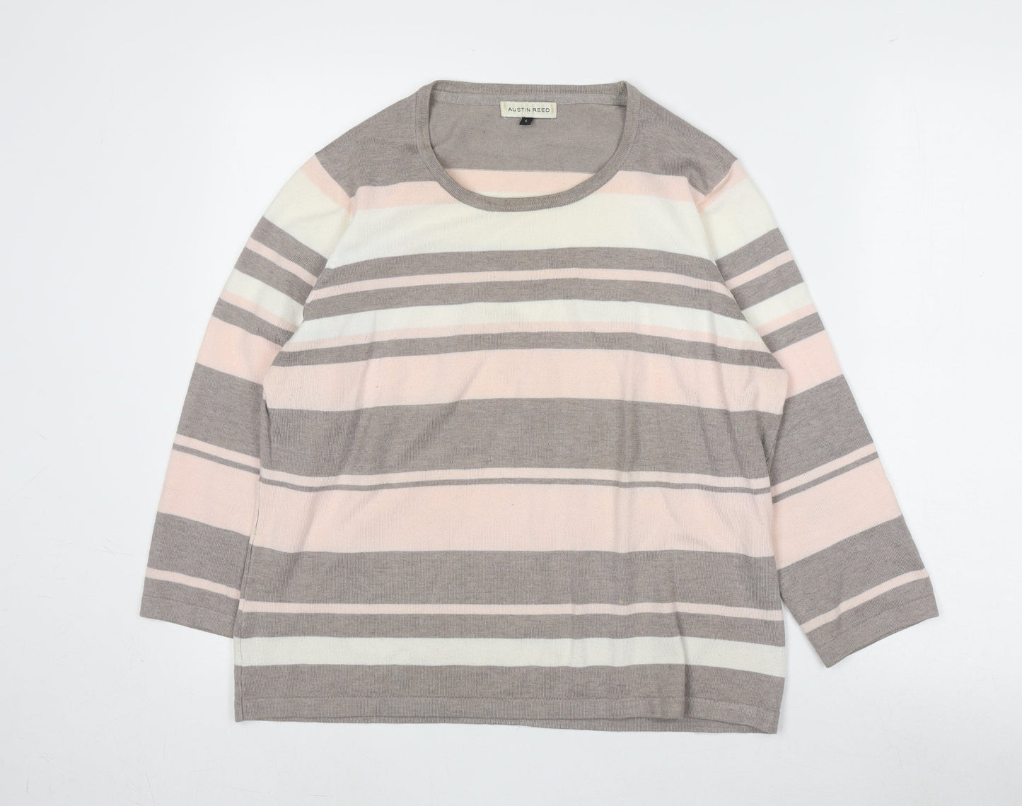 Austin Reed Women's Multicoloured Striped Jumper L
