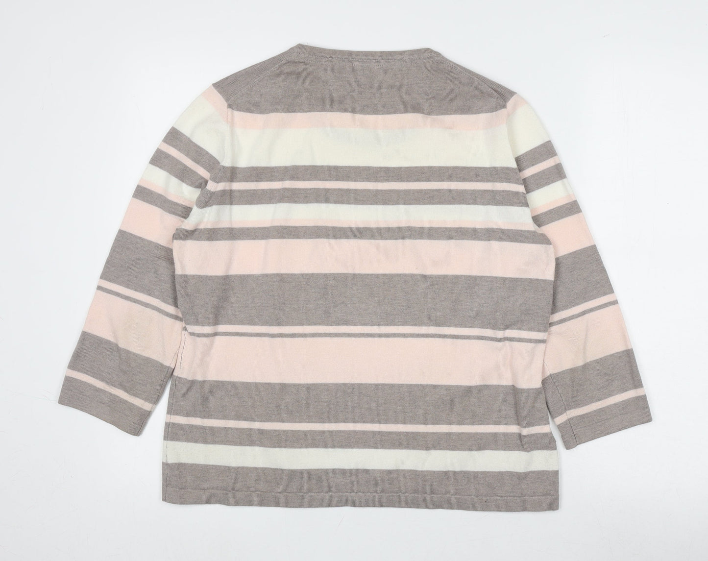 Austin Reed Women's Multicoloured Striped Jumper L