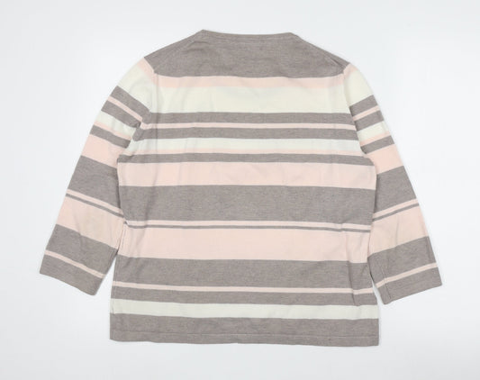 Austin Reed Women's Multicoloured Striped Jumper L