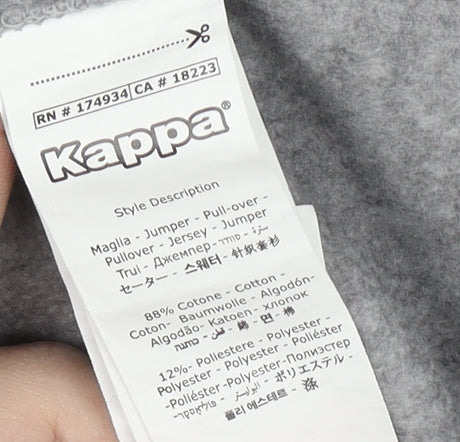 Kappa Mens XL Grey Pullover Sweatshirt