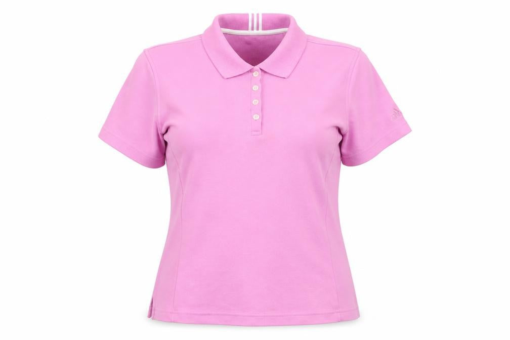 Womens UK Size M adidas Pink Cotton Blend Polo