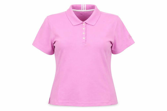 Womens UK Size M adidas Pink Cotton Blend Polo