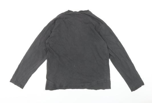 Kangol Unisex Black Cotton Long Sleeve Tee M