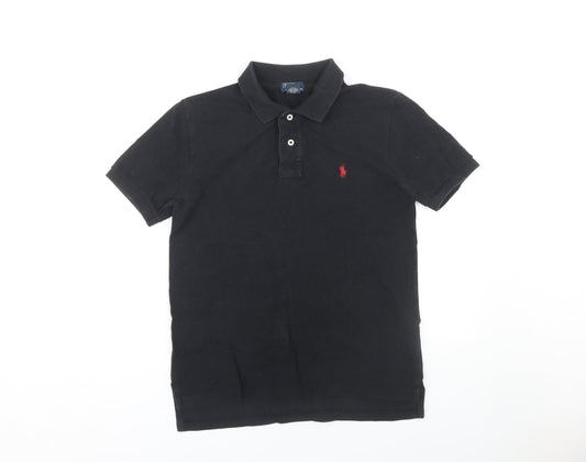Ralph Lauren Black Polo M Unisex Short Sleeve Cotton