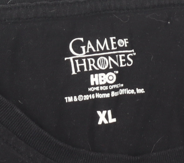 Game of Thrones Men's Black XL Graphic T-Shirt