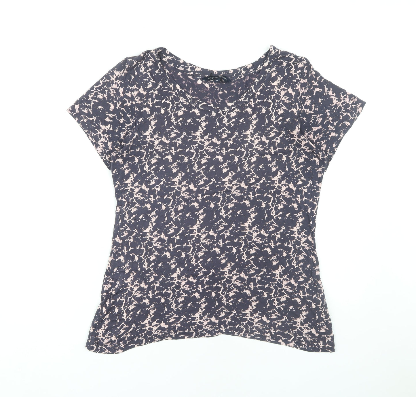 French Connection Women's Blue Floral T-Shirt XL