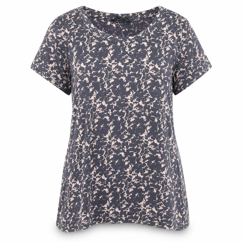 Womens UK Size XL French Connection Blue Viscose T-Shirt