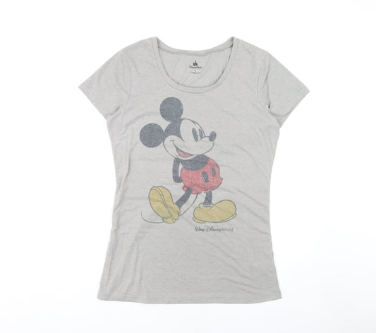 Disney Parks Women's Grey T-Shirt L - Mickey Mouse