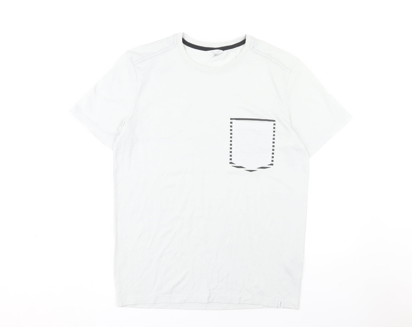 Jack & Jones Men's White Crew Neck T-Shirt - M