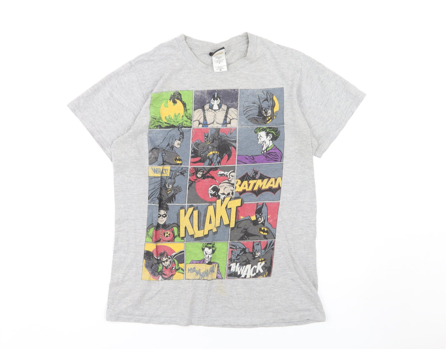 Batman T-Shirt Medium Grey Short Sleeve Comic Print