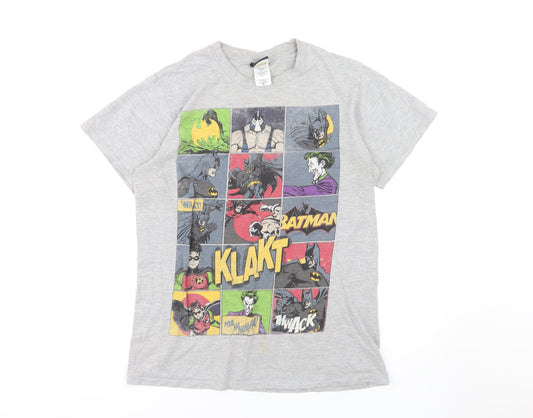 Batman T-Shirt Medium Grey Short Sleeve Comic Print