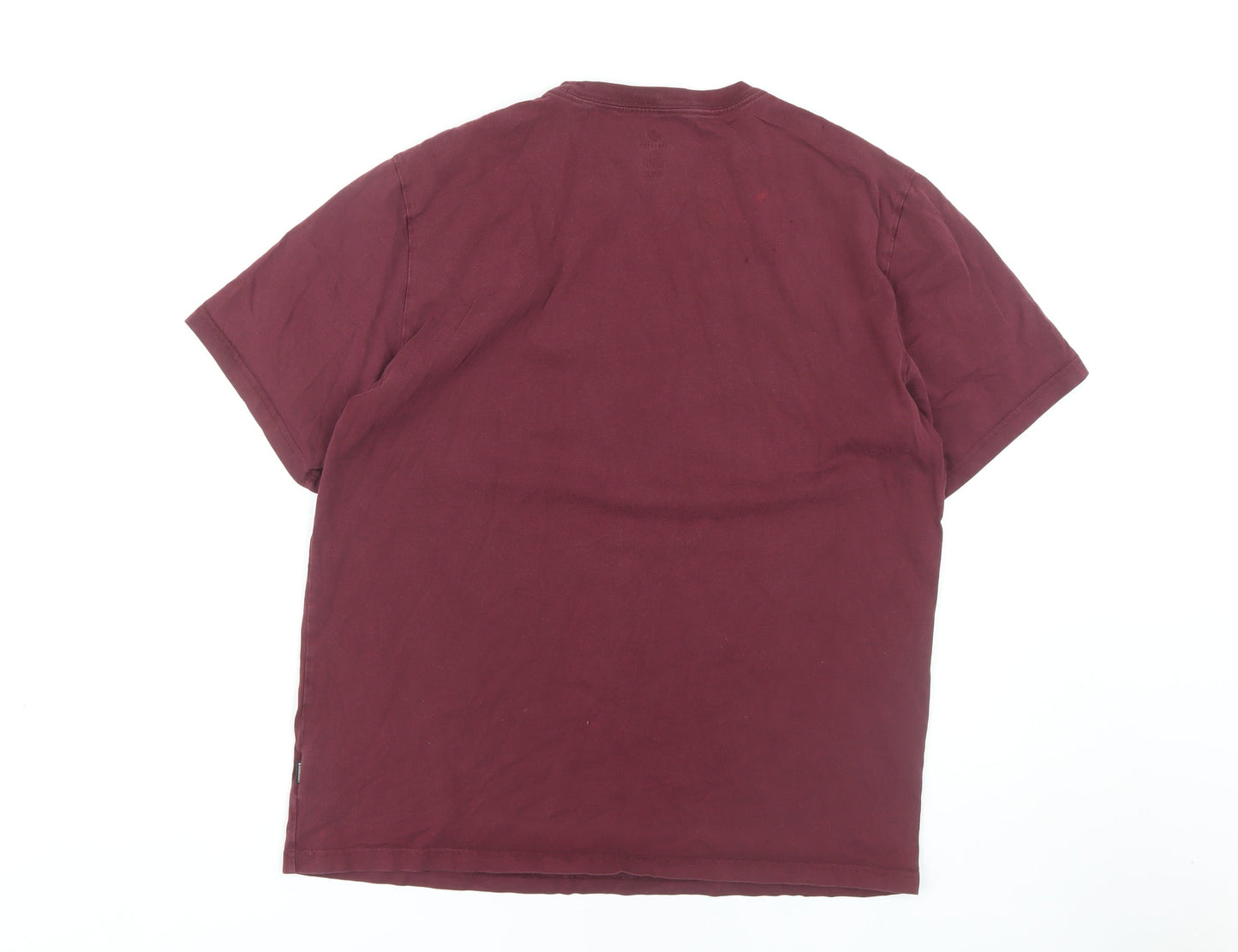 Converse Men's Red Cotton T-Shirt, L, Classic Crew Neck