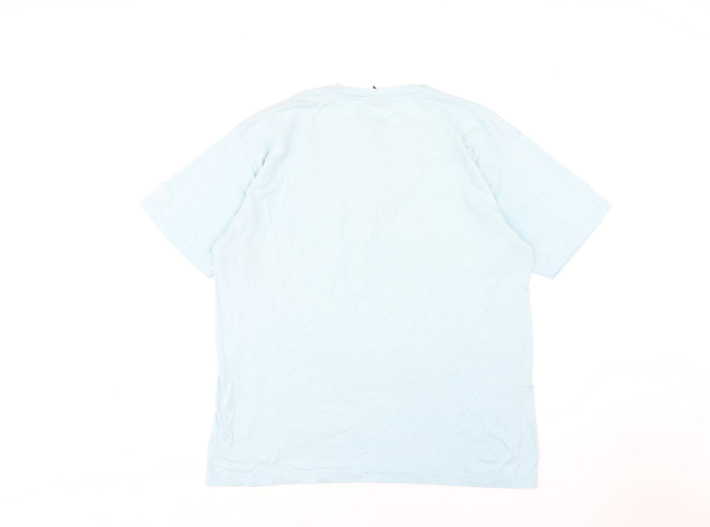 Cotton Traders Men's Blue Henley T-Shirt, L