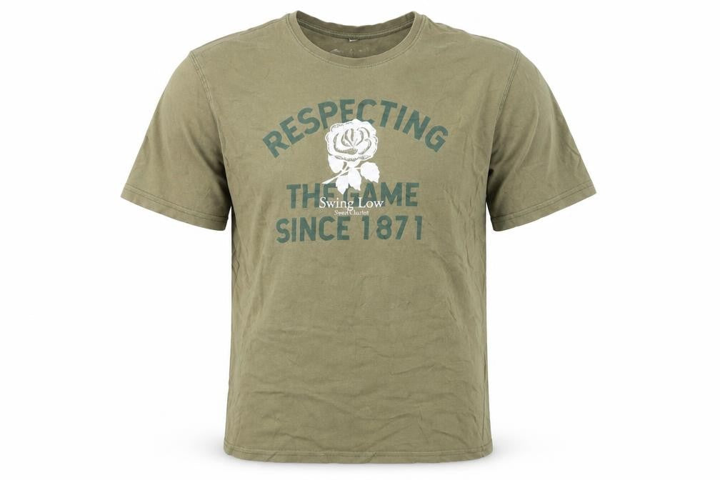 Mens UK Size L England Rugby Green  Cotton T-Shirt