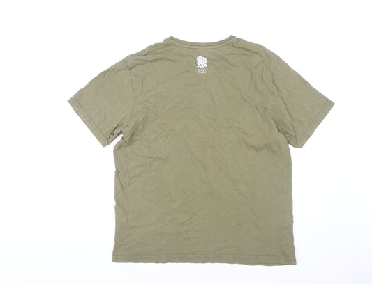 England Rugby Men’s Green L T-Shirt Short Sleeve