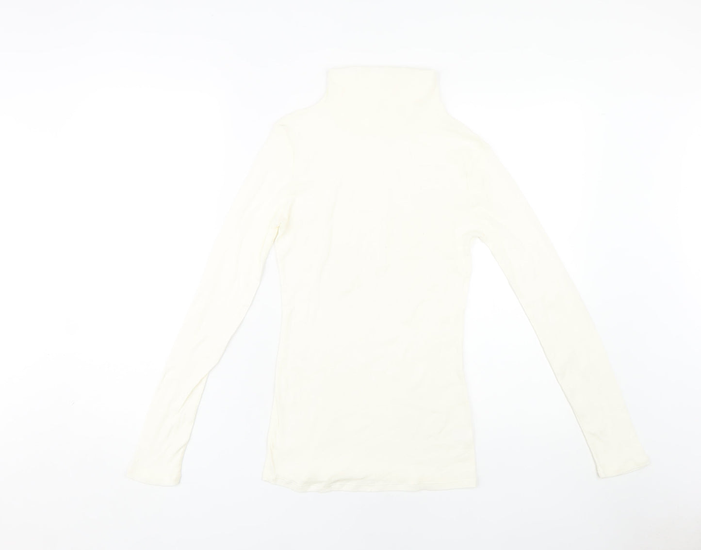 Gap Women's White XS Roll Neck Long Sleeve Top