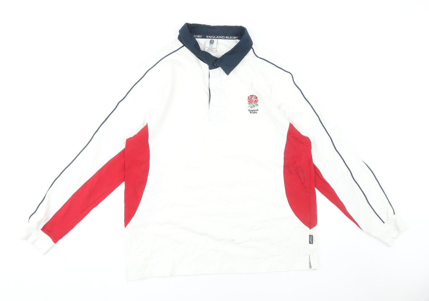 England Rugby Men's XL White Polo Shirt