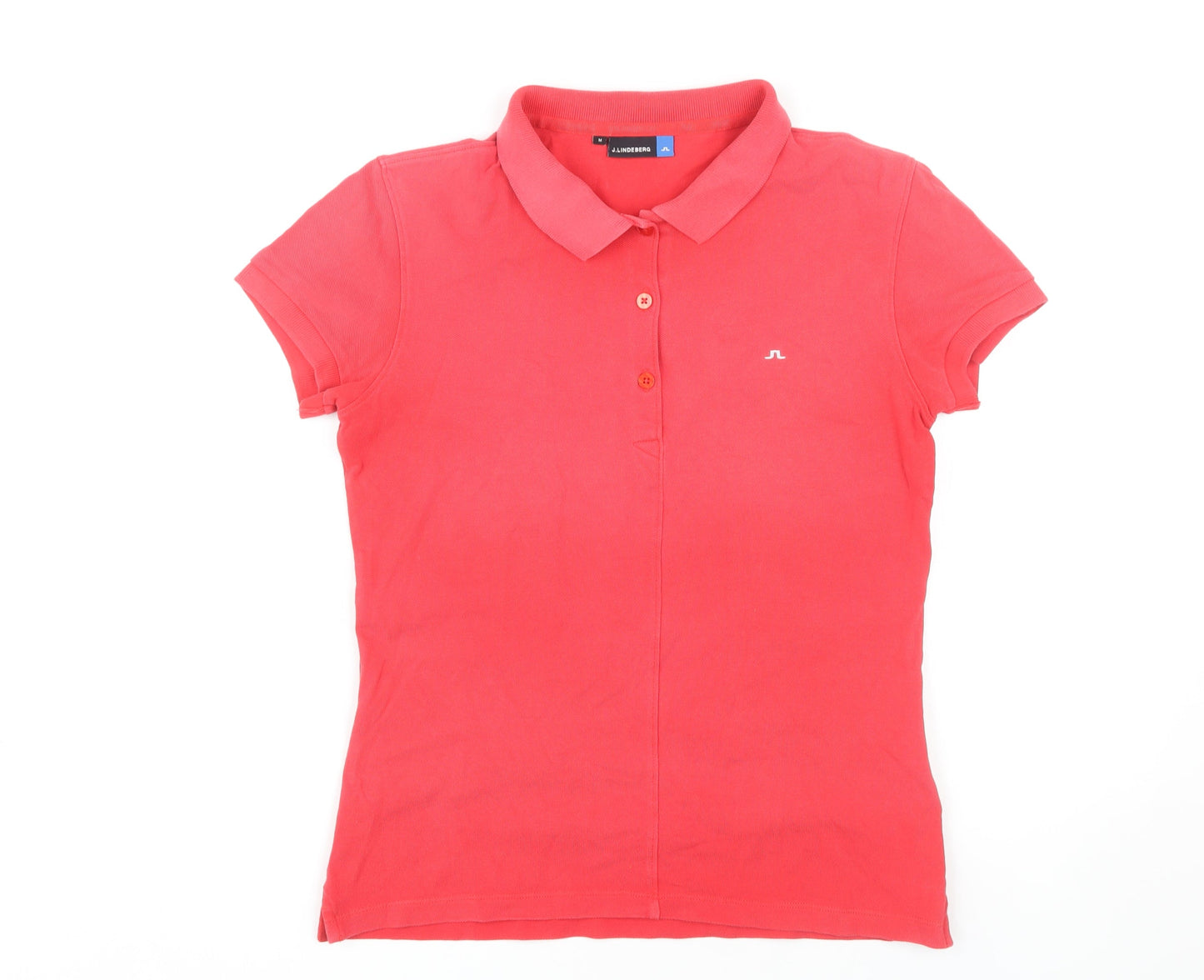 J.Lindeberg Women's Red Polo Shirt, Medium