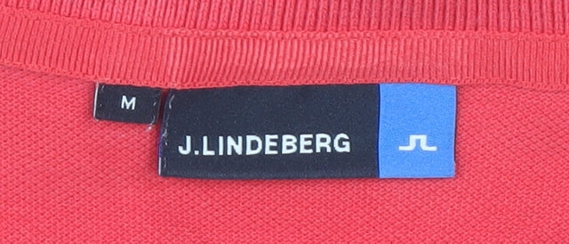 J.Lindeberg Women's Red Polo Shirt, Medium