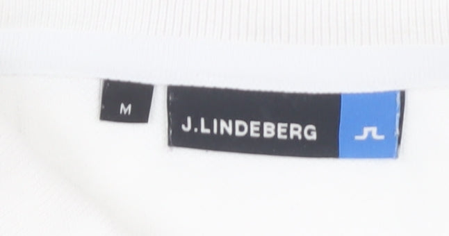 J.Lindeberg Women's White Polo Shirt, M, Cotton