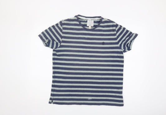 Fat Face Men's Blue Striped T-Shirt L
